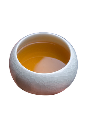 汝窑品茗杯主人杯开片可养茶杯