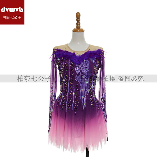 DVWVB设计定制花样滑冰服装花样滑冰表演服考级儿童成人女款Y777