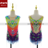 DVWVB艺术体操服健美比赛竞技体操拉拉操 裙G75啦啦操服 儿童女款