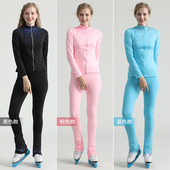 定制花样滑冰服装 花样溜冰训练服 儿童成人女款 DVWVB 烫钻套装 K35