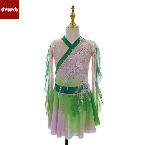 女款考级古风花样滑冰服装厂家