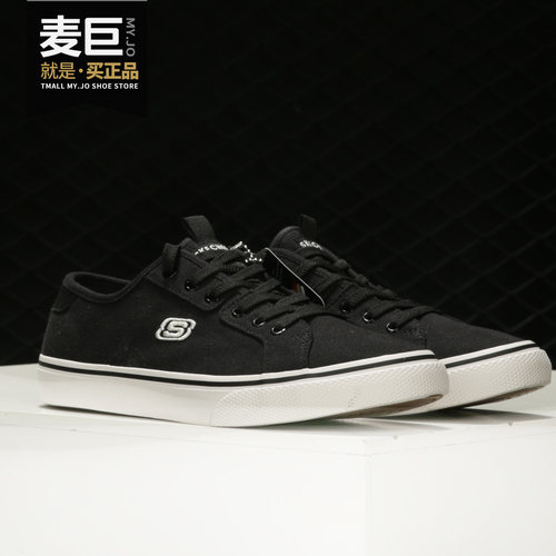 Skechers/斯凯奇正品休闲女子舒适透气系带耐磨帆布板鞋