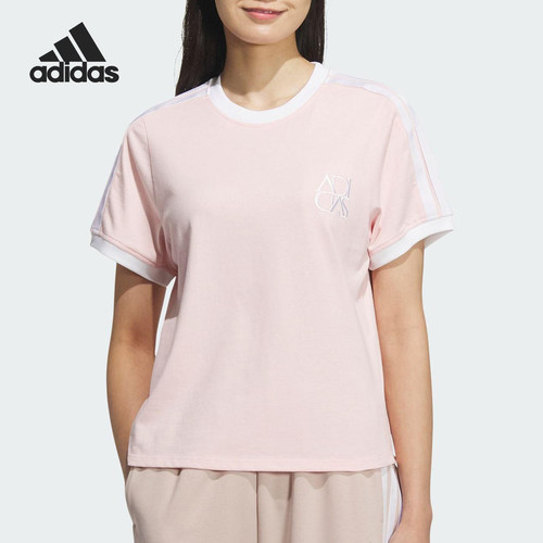 Adidas/阿迪达斯正品夏季新款女士透气休闲圆领短袖T恤JY7628