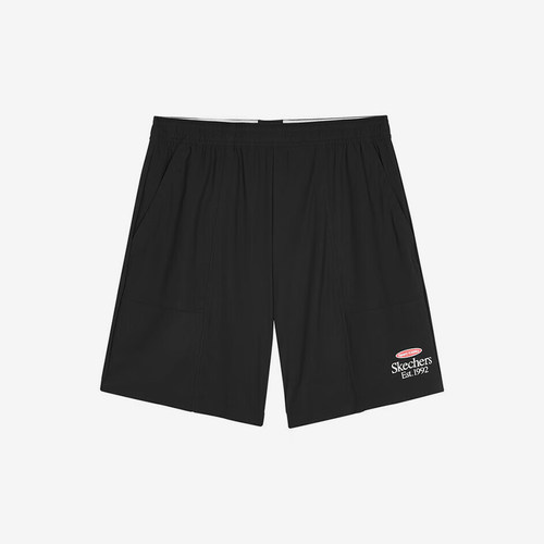 Skechers/斯凯奇正品2024新款男士时尚简约宽松透气针织短裤