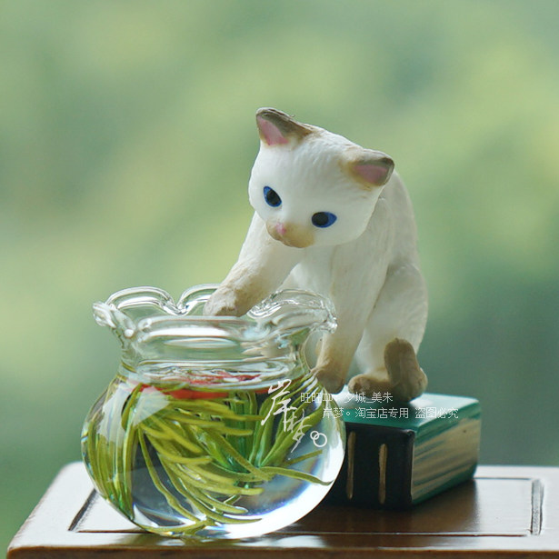 正版扭蛋迷你三花猫咪模型送礼物可爱公仔潮玩具桌面小摆件现货