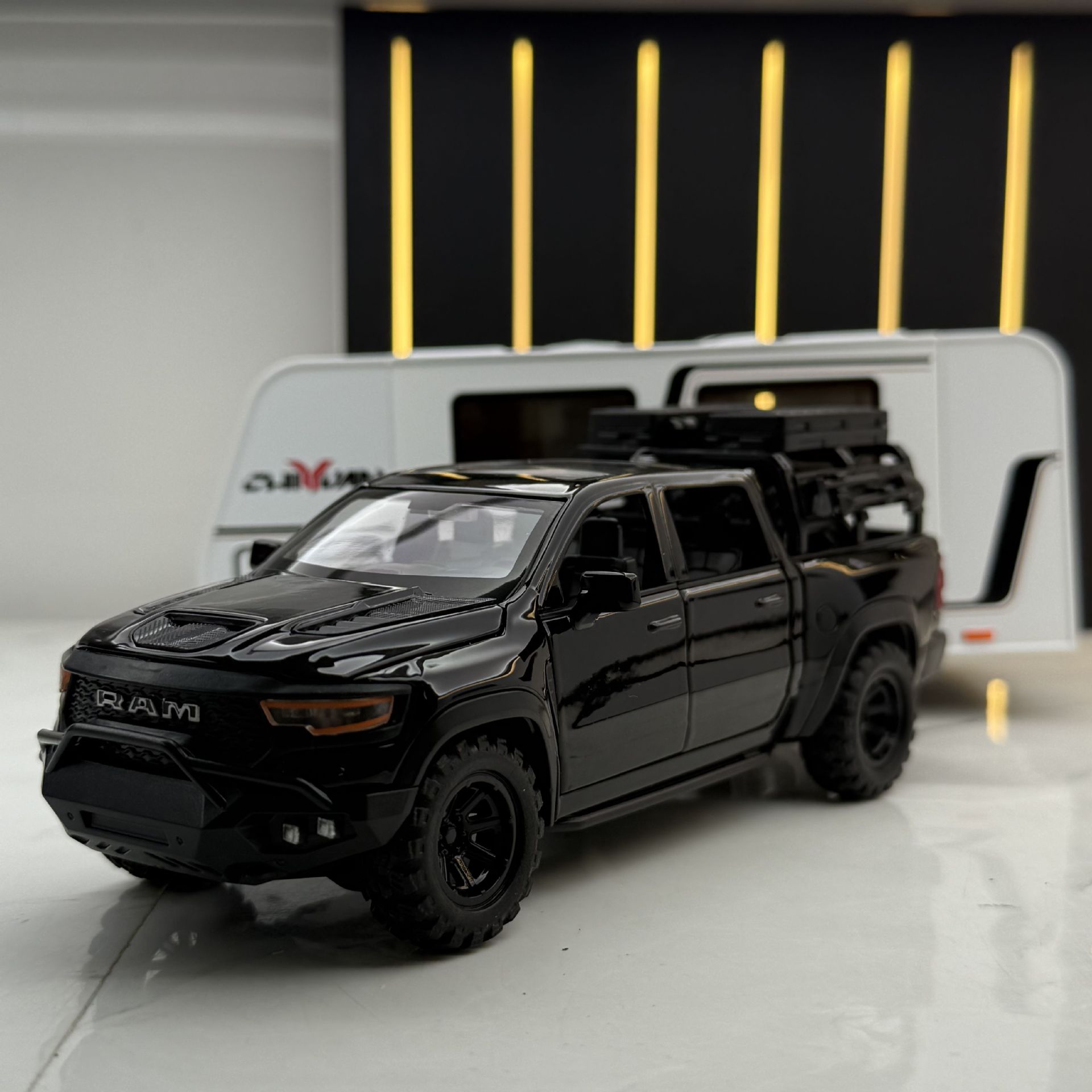 132道奇霸王龙猛犸象皮卡车模型