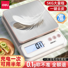 得力高精准厨房小型电子秤食物商用称重器2025新款烘焙克称克数重