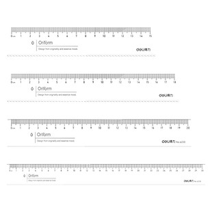 得力直尺透明尺子带波浪中小学生专用多规格组合装亚克力尺子画线图一年级绘图测量量角器套装函数尺文具用品