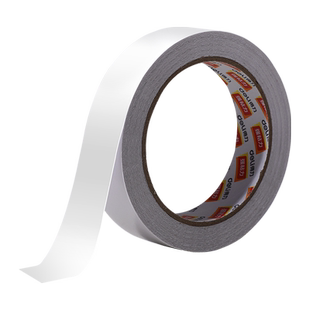 得力儿童手工双面胶高粘度不留痕强力固定墙面学生用胶带白色两面胶透明办公用品diy手撕超薄批发文具