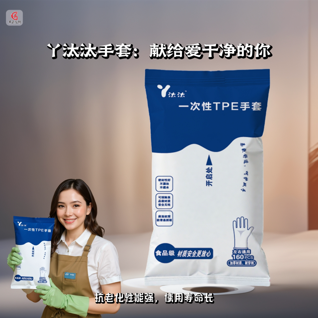 认汰一次性手套食品级防护手套耐用餐饮乳胶橡胶厨房防护防水耐磨