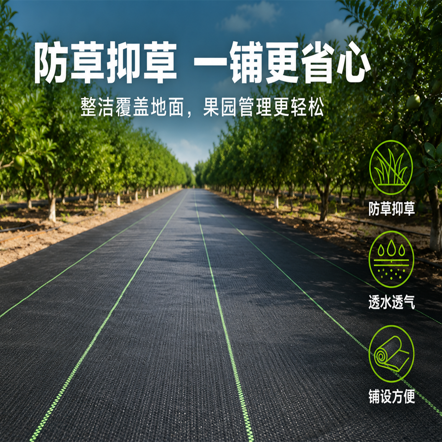 防草布除草布耐用果树专用地钉庭院地布透气渗水批发农用铺地耐用