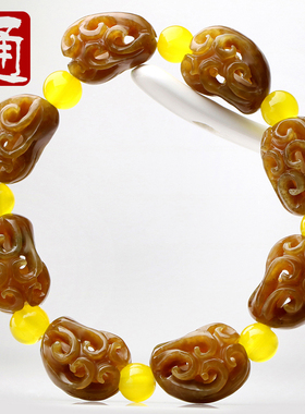 甄选新疆老料镂空雕刻福寿瓜造型