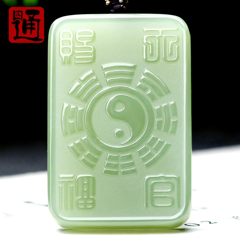 甄选老料哑亮结合双面雕工带证书