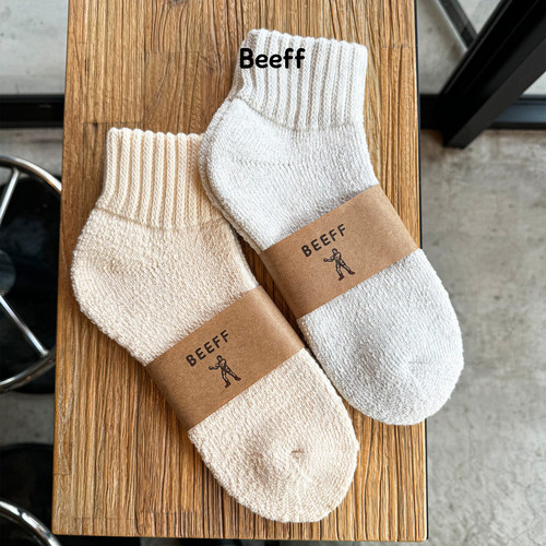 BEEFF老式针织毛巾短袜加厚保暖
