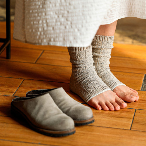 Beeff针织麻花袜套夏季舒适棉感