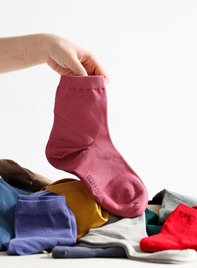 Beeff colors 无骨直角女袜短袜 平纹薄款 抗起球棉纱 多巴胺彩色