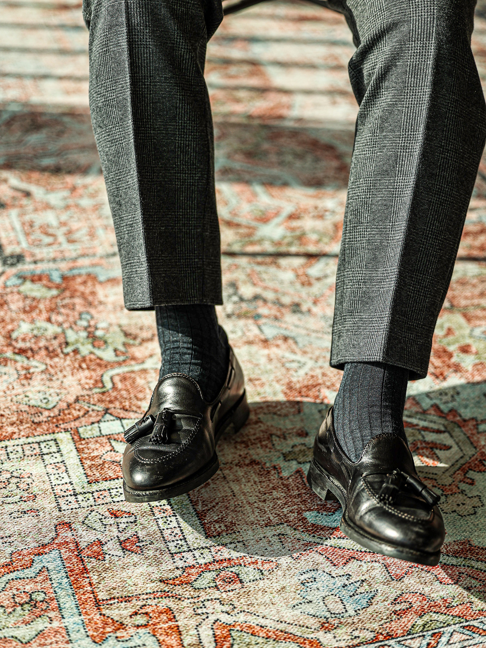 Beeff男士高端手工羊毛长袜