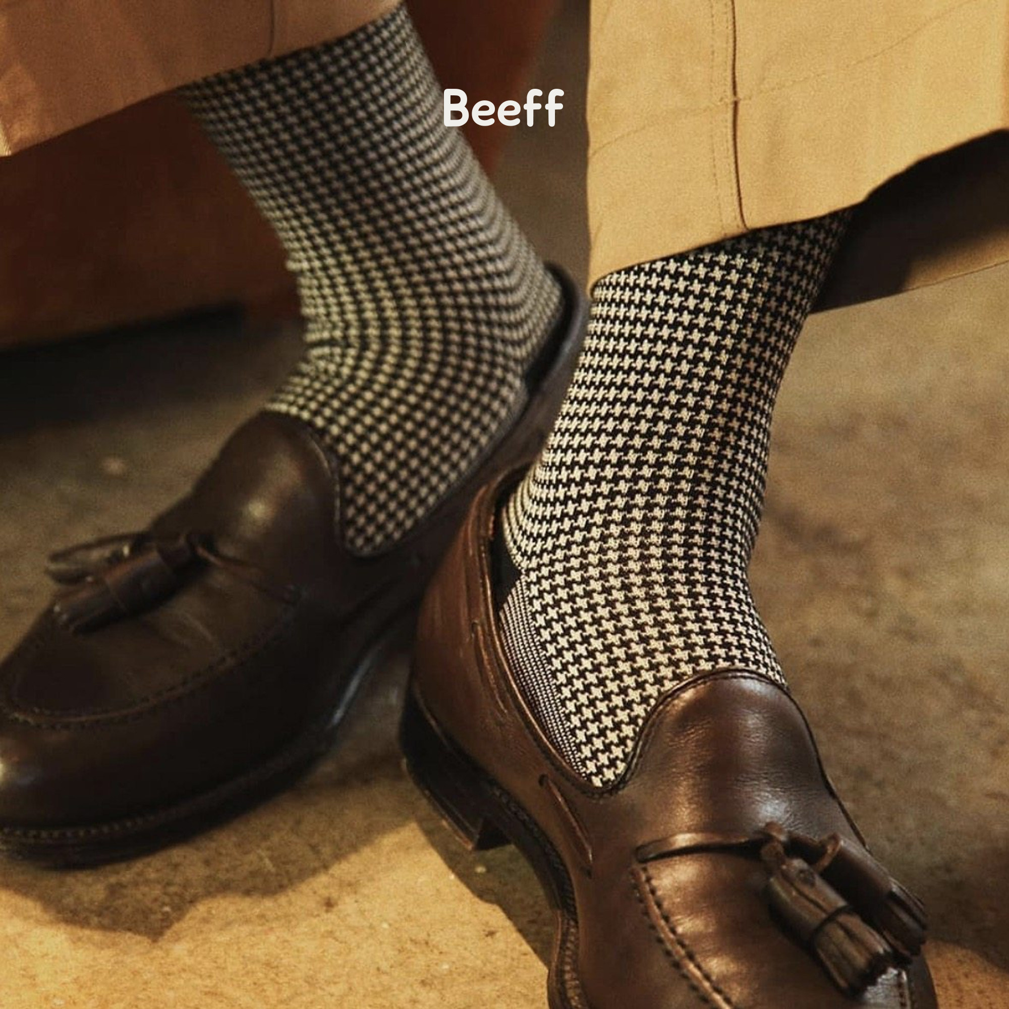 beeff丝光棉高端品质风绅士袜图片