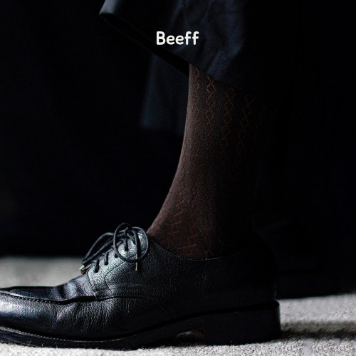 Beeff「镂空格纹」绅士袜