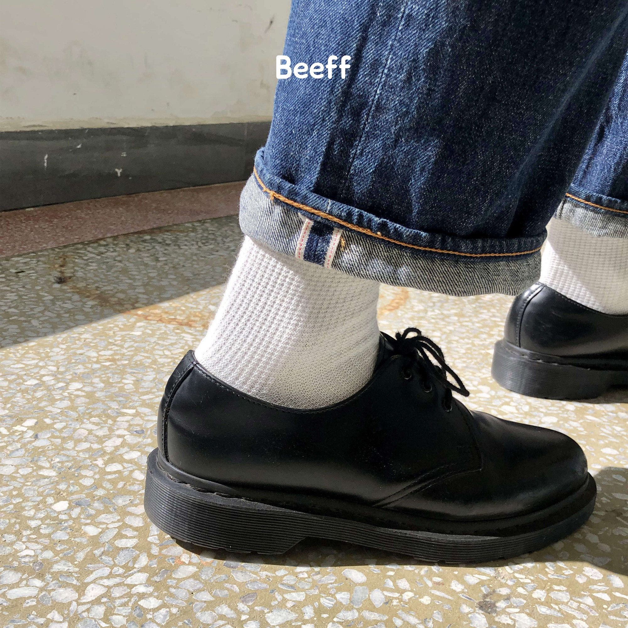 beeff男女 天然苎麻棉 夏季长袜子薄款男女袜中筒透气夏天白袜