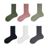 Beeff女 无骨韩系休闲坑条堆堆袜夏季 高品质薄纯色中筒袜舞蹈袜子