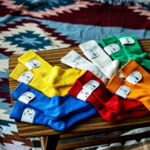 BEEFF男女情侣 街头潮流毛圈毛巾底滑板高筒运动长袜无骨 彩色美式