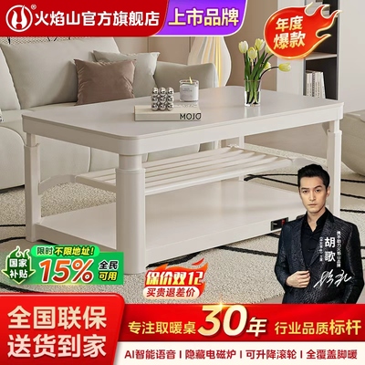 智能取暖桌火焰山升降客厅新款