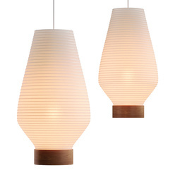 侘寂风白色床头吊灯