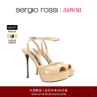 Sergio Rossi/SR女鞋SR GODIVA PLATFORM系列鱼嘴高跟鞋防水台