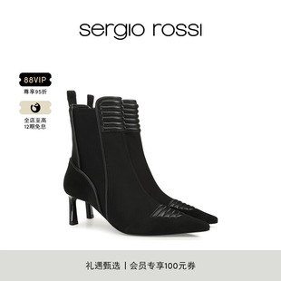 Sergio SR女鞋 DRIVE系列尖头高跟细跟短靴踝靴 Rossi