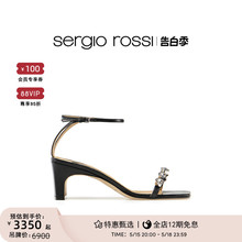 Sergio Rossi/SR女鞋sr1系列水晶钻饰高跟凉鞋