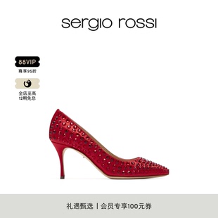 单鞋 Sergio BRIDAL系列钻饰尖头细跟高跟鞋 GODIVA Rossi SR女鞋