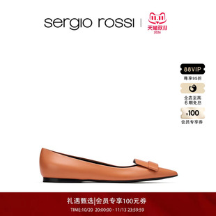 Sergio Rossi/SR女鞋 SR Ballerina系列 SR1 浅口芭蕾平底鞋FP
