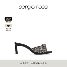 Sergio Rossi/SR女鞋EVANGELIE系列钻饰高跟凉鞋