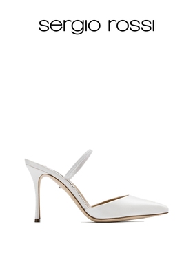 Sergio Rossi/SR女鞋GODIVA BRIDAL纯色露跟高跟鞋细跟凉鞋婚鞋