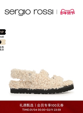 Sergio RossiSergio Rossi/SR女鞋SR MUPPET毛绒平底凉鞋