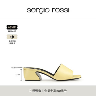 【2026新品】Sergio Rossi/SR女鞋 SI ROSSI系列 粗跟低跟凉鞋