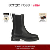 经典 SR女鞋 款 Sergio Rossi JOAN系列简约通勤厚底短靴女FP