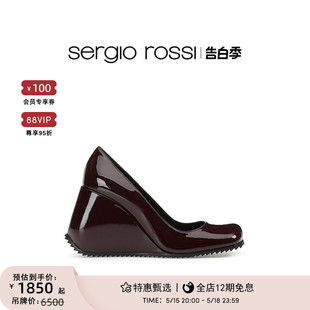 SR女鞋 ROSSI系列坡跟方头高跟鞋 Sergio Rossi