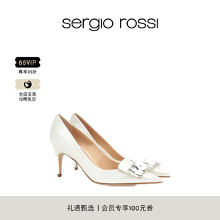Sergio Rossi SR女鞋 BRIDAL系列钻扣细高跟鞋 款 SR1 婚鞋 经典
