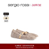 SR女鞋 TWENTY BUCKLE系列毛绒芭蕾舞鞋 Sergio 单鞋 Rossi
