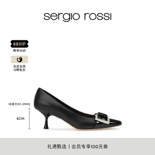 单鞋 Sergio TWENTY系列扣饰细跟日常出勤高跟鞋 Rossi SR女鞋