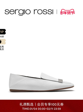 Sergio Rossi/SR男鞋SR1系列简约休闲通勤平底鞋单鞋懒人鞋一脚蹬
