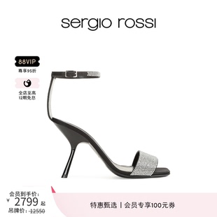 EVANGELIE系列鉆飾細跟一字帶高跟鞋 Sergio Rossi SR女鞋 涼鞋