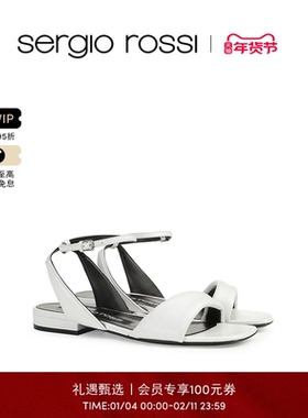 Sergio Rossi/SR女鞋SR SPONGY系列方头平底凉鞋