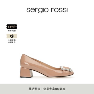 Sergio 款 PRINCE系列钻扣方跟高跟鞋 礼物 经典 Rossi