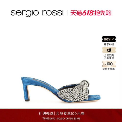 Sergio Rossi/SR女鞋 EVANGELIE系列 高跟鞋露趾拖鞋