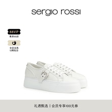 Sergio Rossi/SR女鞋SR TWENTY BUCKLE系列小白鞋休闲鞋板鞋单鞋