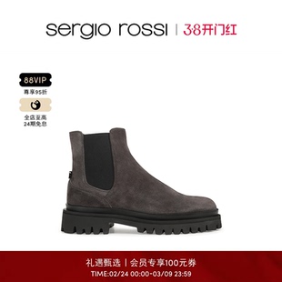Sergio Rossi/SR男鞋SR SIGNATURE系列休闲麂皮短靴
