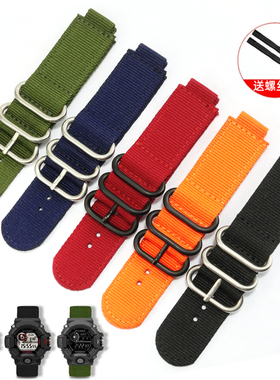 适配G-SHOCK卡西欧3410猫人系列GW-9400 GW-9400DCJ改装尼龙表带